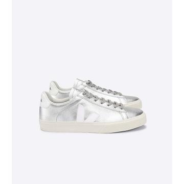 Veja CAMPO CHROMEFREE Women's Low Tops Sneakers Silver | CA 600AHK